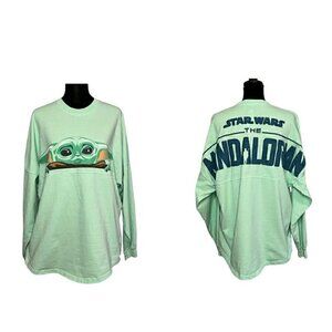 Disney Parks Star Wars Mandalorian Baby Yoda Oversized T Shirt (Small)